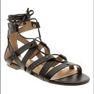 Banana Republic Black Lace up Gladiator Sandals